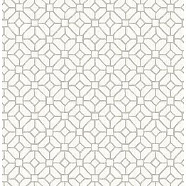 Gigi Light Grey Geometric Wallpaper