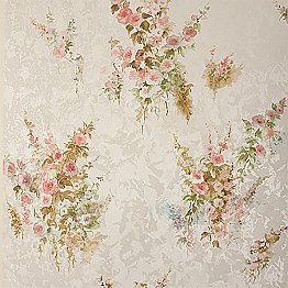 Quinn Peach Bouquet Floral Wallpaper