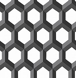 Hex Black Geometric Wallpaper
