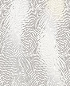 Wheaton Silver Leaf Wave Wallpaper