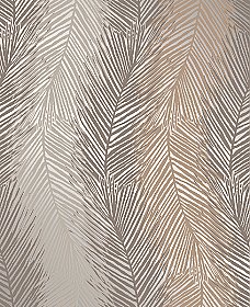 Wheaton Bronze Leaf Wave Wallpaper