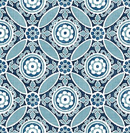 Maya Blue Medallion Wallpaper