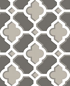 Lido Grey Quatrefoil Wallpaper