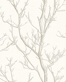 Laelia White Silhouette Tree Wallpaper