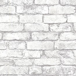 Davis White Brick Wallpaper