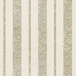 Certosa Gold Floral Stripe Wallpaper
