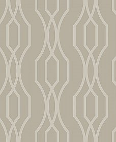 Coventry Taupe Trellis Wallpaper