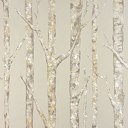Cameron Beige Trees Wallpaper