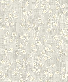 Child Light Grey Leaf Patchwork Wallpaper