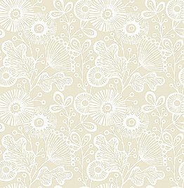 Ana Cream Floral Wallpaper