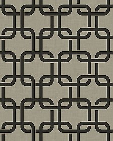 Waldorf Charcoal Flocked Links Wallpaper
