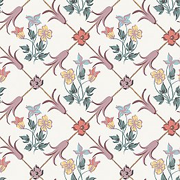 Tessin Multicolor Floral Geometric Wallpaper