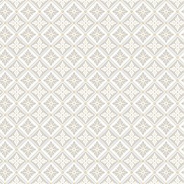 Loka Grey Geometric Floral Wallpaper