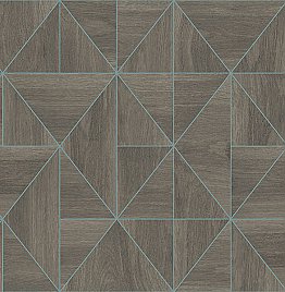 Cheverny Brown Wood Tile Wallpaper