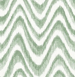 Bargello Green Faux Grasscloth Wave Wallpaper