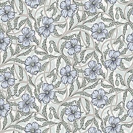 Imogen Light Blue Floral Wallpaper