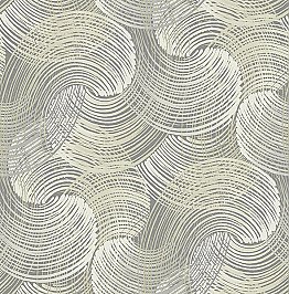 Karson Grey Swirling Geometric Wallpaper