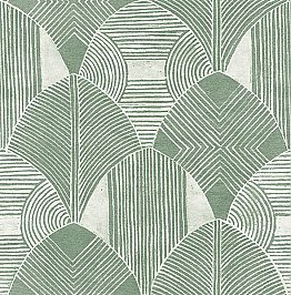 Westport Green Geometric Wallpaper