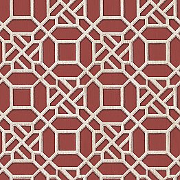 Adlington Maroon Geometric Wallpaper