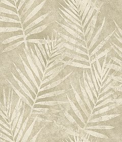 Amador Pewter Palm Wallpaper
