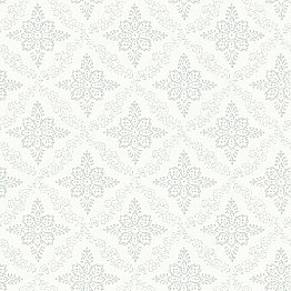 Wynonna Teal Geometric Floral Wallpaper