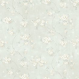 Braham Teal Floral Trail Wallpaper