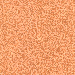Majorca Orange Vivacious Floral Relief Wallpaper