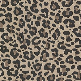 Talamanca Brown Abstract Leopard Wallpaper