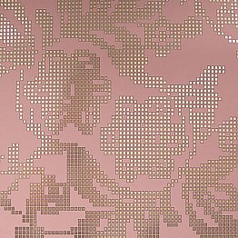 Sadira Rose Pixelated Modern Floral Wallpaper