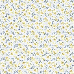 Leif Blue Dense Floral Toss Wallpaper