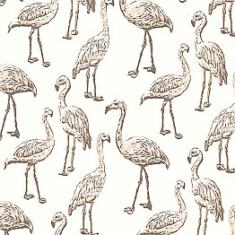 Flamingo Light Grey Graphic Wallpaper