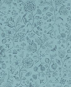Ambroos Blue Woodland Wallpaper