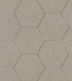 Bascom Light Grey Stone Hexagon Wallpaper