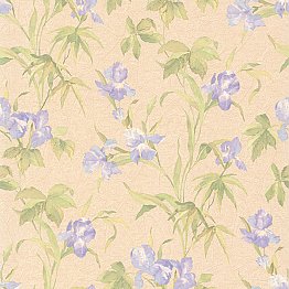 Iris Lavender Iris Floral Wallpaper