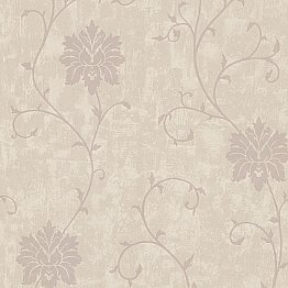 Dahli Taupe Floral Trail Wallpaper