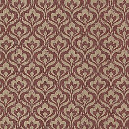 Toscana Red Peacock Ogee Wallpaper