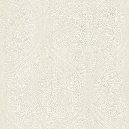 Paolina Champagne Embossed Large Damask Wallpaper