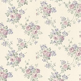 Kristin Lavender Rose Trail Wallpaper