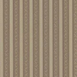 Kendra Brass Scrolling Stripe Wallpaper