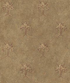 Tuscan Brown Shimmering Ogee Wallpaper Wallpaper