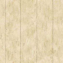 Reclaimed Cottage Gold Wood Wallpaper