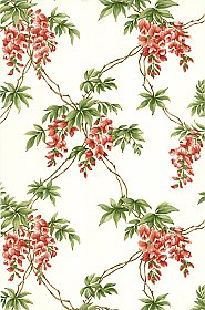 Annabelle Red Floral Toile Wallpaper