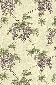 Annabelle Purple Floral Toile Wallpaper