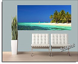 Cook Island Panoramic One-piece Peel & Stick Canvas Wall Mural