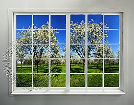 Orchard Window Peel and Stick Wall Mural