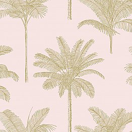 Taj Blush Palm Trees Wallpaper