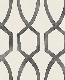 Stina Charcoal Trellis Wallpaper