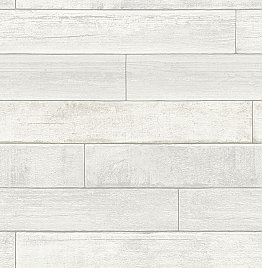 Wallace White Timber Wallpaper
