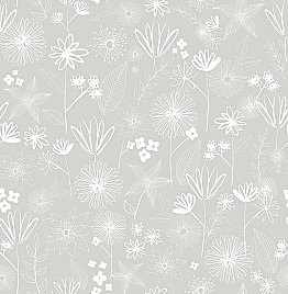 Mariska Grey Meadow Wallpaper