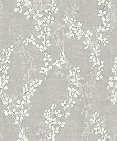 Twig Grey Botanical Wallpaper